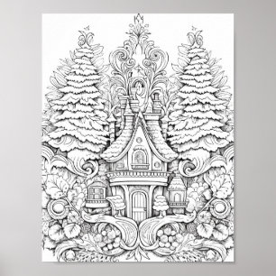 Christmas Time Colouring Poster