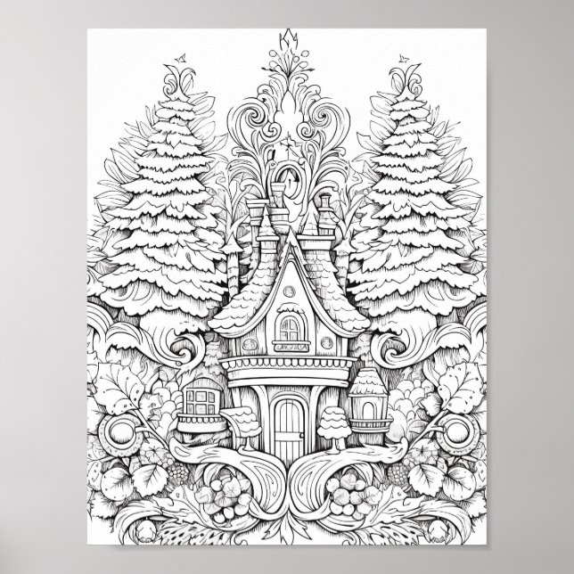 Christmas Time Colouring Poster (Front)