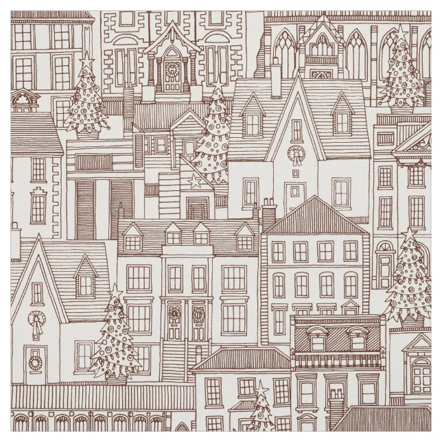 christmas time dark brown pearl fabric (Swatch)