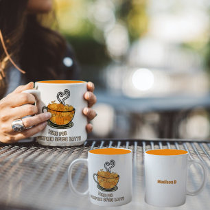 Christmas Time for Pumpkin Spice Latte Custom Name Two-Tone Coffee Mug