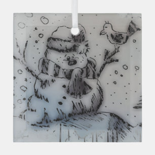 Christmas time glass tree decoration