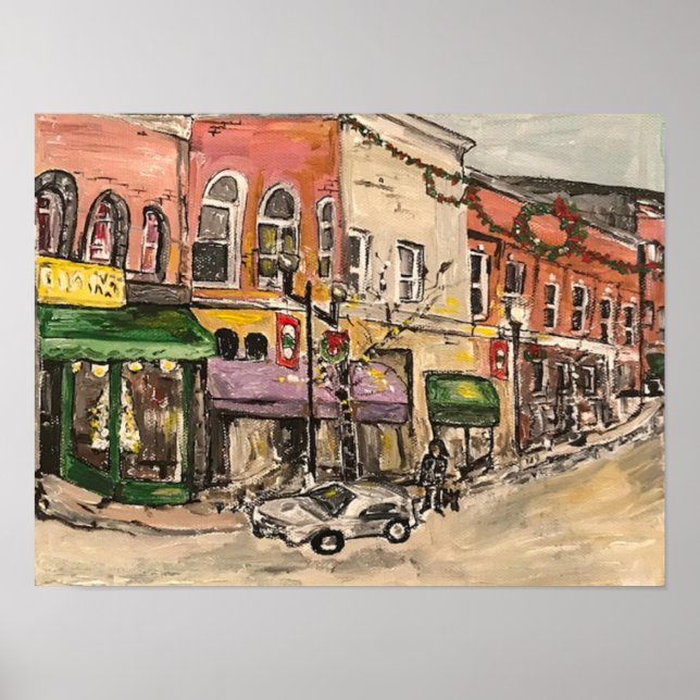 "Christmas time in Downtown Willoughby"  Poster (Front)