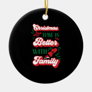 Christmas time is better with family ceramic tree decoration