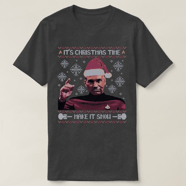 Christmas Time Make It Snow  T-Shirt (Design Front)