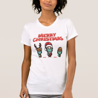 CHRISTMAS TIME SOCIAL DISTANCING AND WINE T-Shirt