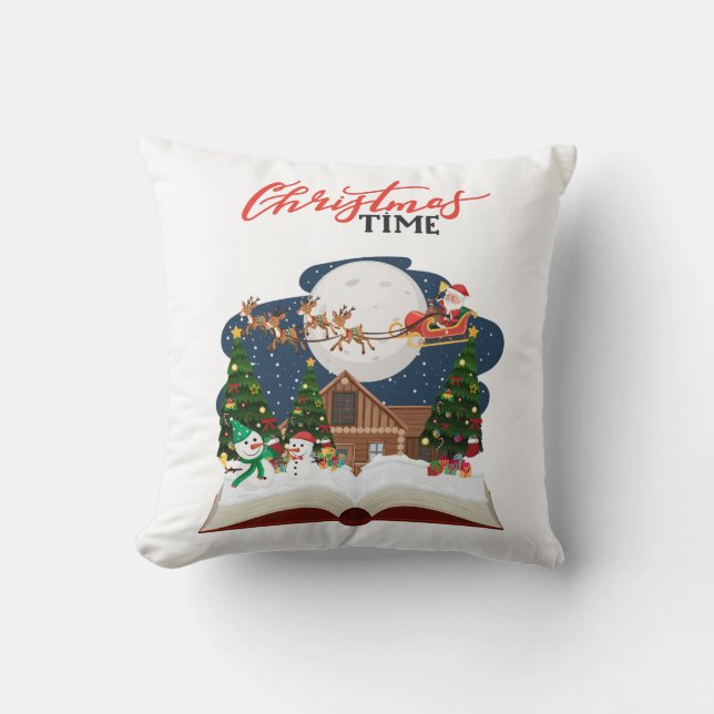 Christmas time Throw Pillow (Front)
