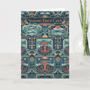 Christmas Tinned Fish Retroc Christmas Card