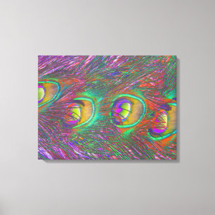 Christmas Tinsel Peacock Feathers Canvas Print