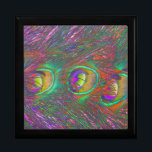 Christmas Tinsel Peacock Feathers Gift Box<br><div class="desc">This awesome gift box features a fun festive photograph of some peacock feathers taken using macro photography. Artificial colouring techniques have been used to emphasise the detail. The result is a purple tinsel effect with the eyespots showing shades of red and green.</div>