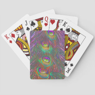 Christmas Tinsel Peacock feathers Playing Cards