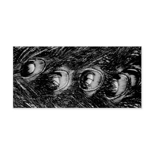 Christmas Tinsel Peacock Feathers Self-inking Stamp