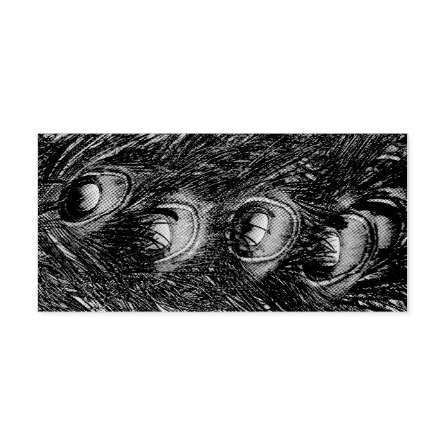 Christmas Tinsel Peacock Feathers Self-inking Stamp (Design)
