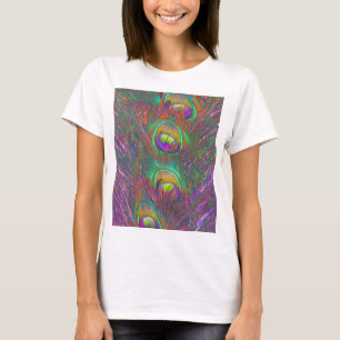 Christmas Tinsel Peacock Feathers T-Shirt