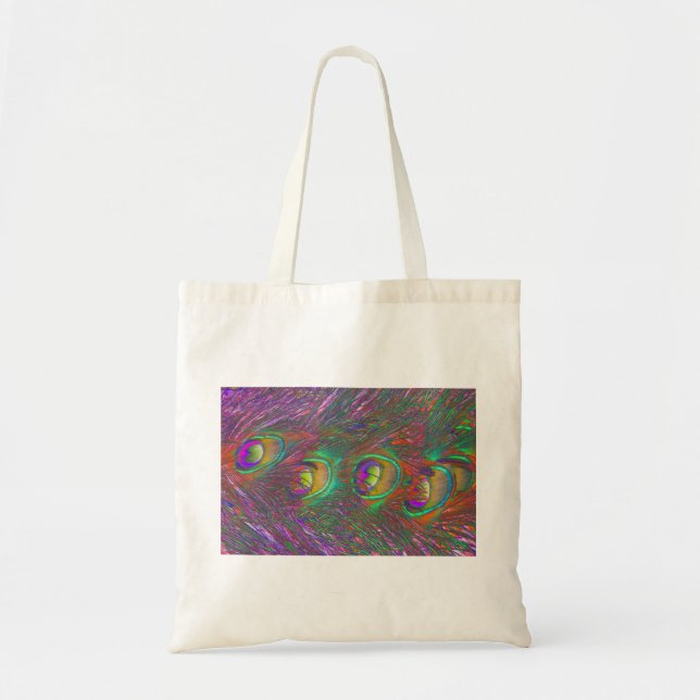 Christmas Tinsel Peacock Feathers Tote Bag (Front)