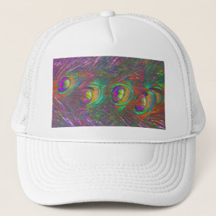 Christmas Tinsel Peacock Feathers Trucker Hat