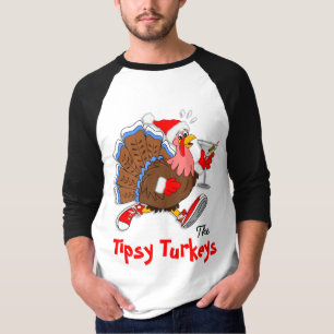 Christmas Tipsy Turkey (Martini) - Post-Run T-Shirt