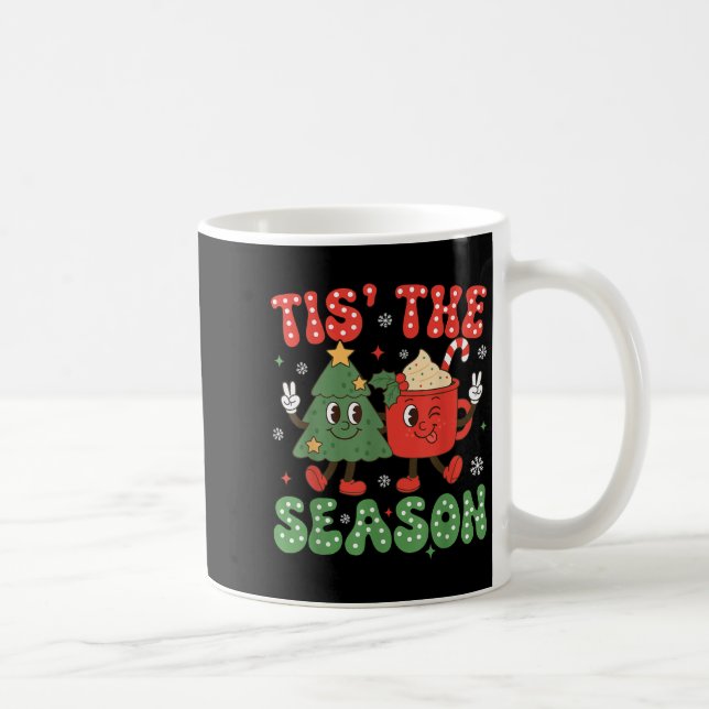 Christmas Tis The Season Christmas Tree Coffee Lat Coffee Mug (Right)