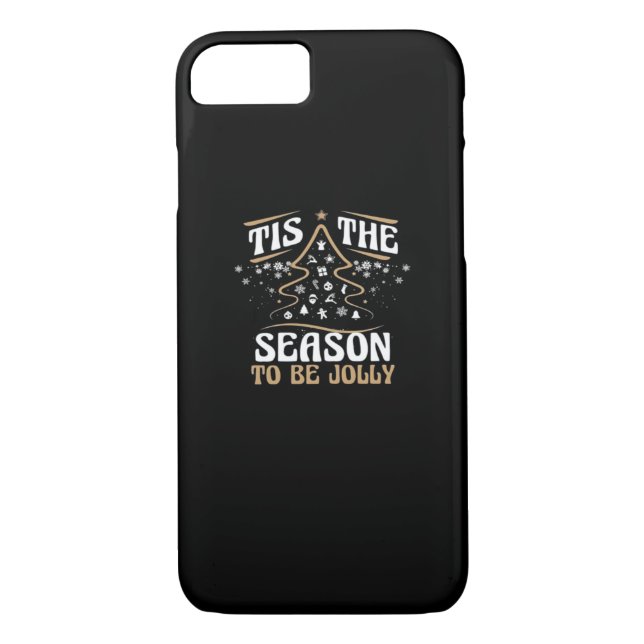 Christmas Tis The Season Cute Jolly Case-Mate iPhone Case (Back)