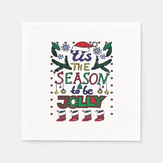 Christmas Tis The Season Napkin (Front)