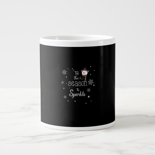 Christmas Tis The Season To Sparkle  Large Coffee Mug (Front)