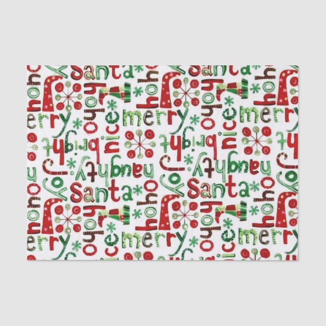 "Christmas" Tissue Paper (Front)