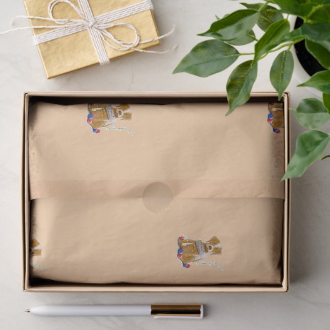 Christmas tissue paper dog (Gift)