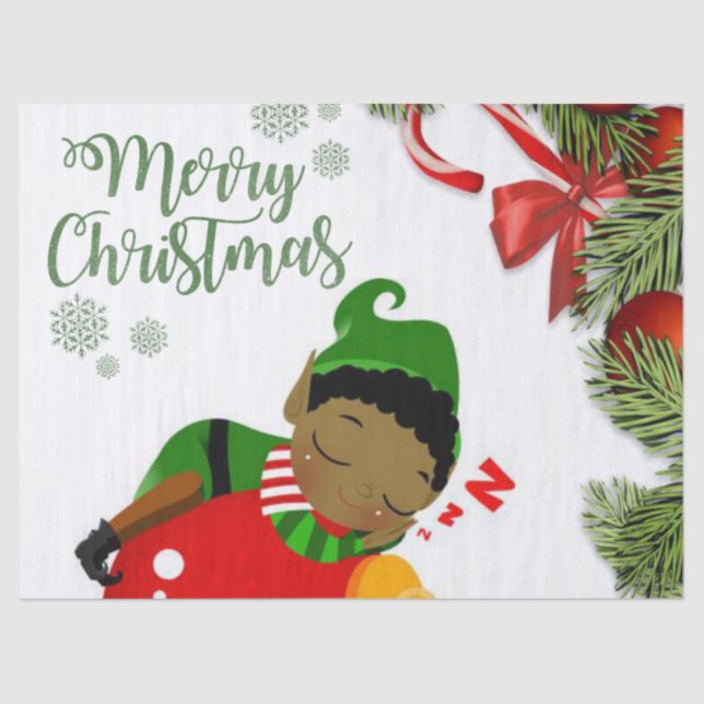 Christmas Tissue Paper, Elf Tissue Paper (Front)