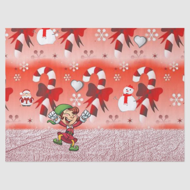 Christmas Tissue Paper, Elf Tissue Paper (Front)