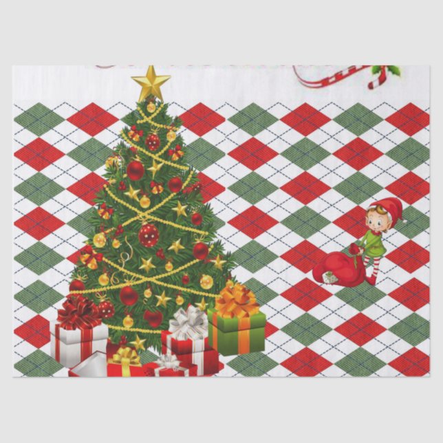 Christmas Tissue Paper, Elf Tissue Paper (Front)