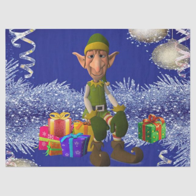 Christmas Tissue Paper, Elf Tissue Paper (Front)
