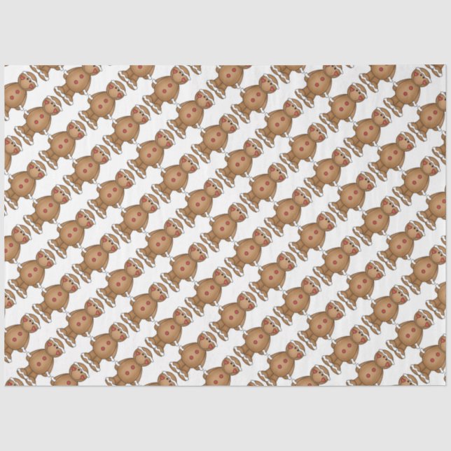 Christmas Tissue Paper/Gingerbread Man Paper (Front)