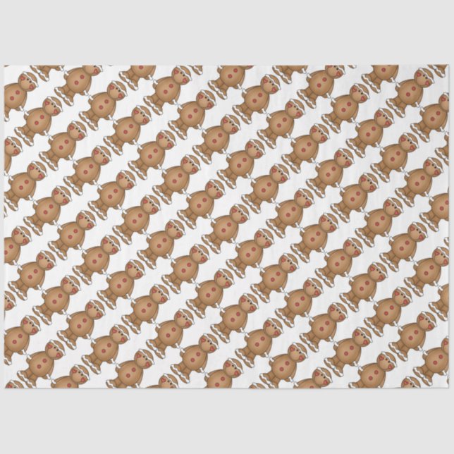 Christmas Tissue Paper/Gingerbread Man Tissue Paper (Front)