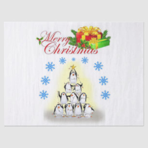 Christmas Tissue Paper, Merry Christmas, Penguin Paper