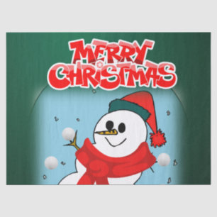 Christmas Tissue Paper, Merry Christmas, Snowman Tissue Paper
