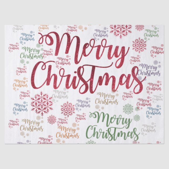 Christmas Tissue Paper, Merry Christmas Tissue Paper (Front)