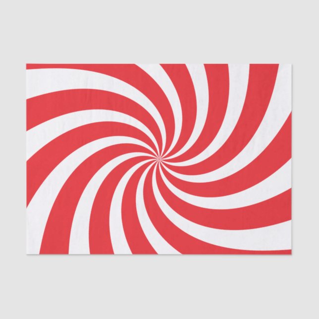 Christmas Tissue Paper Peppermint Candy Cane Swirl (Front)