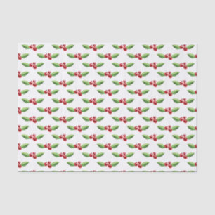 Christmas Tissue Paper Red and Green Holly