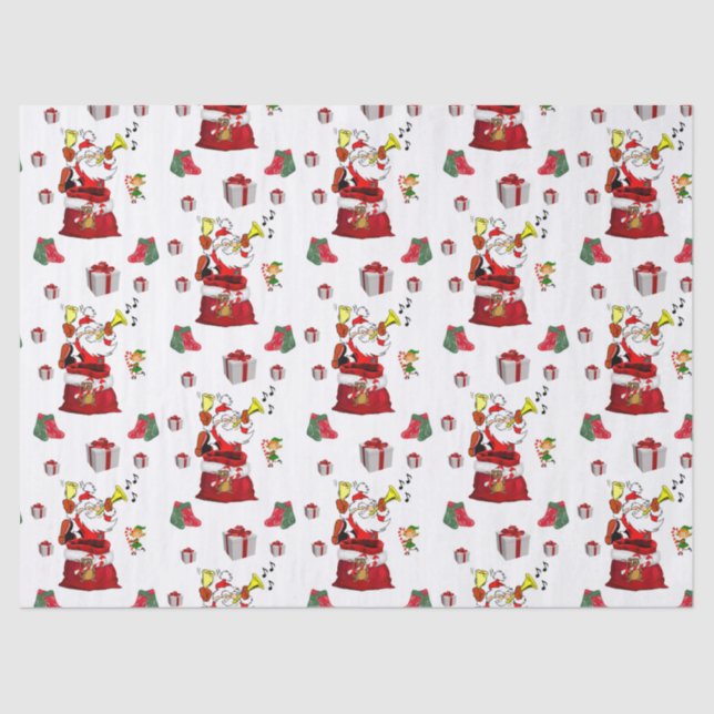 Christmas Tissue Paper, Santa Tissue Paper (Front)