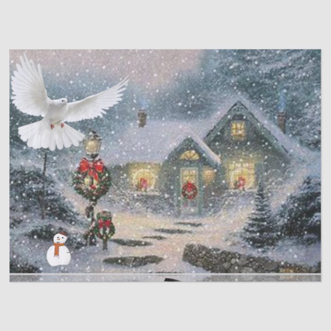 Christmas Tissue Paper, Snowman Paper (Front)
