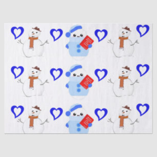 Christmas Tissue Paper, Snowman Paper