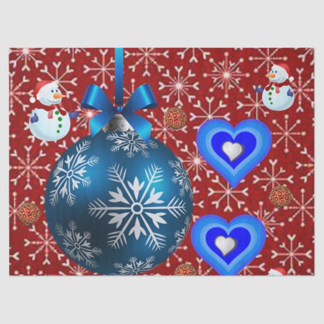 Christmas Tissue Paper, Snowman Tissue Paper (Front)