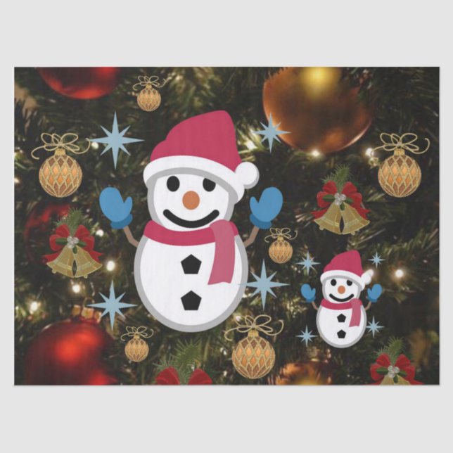 Christmas Tissue Paper, Snowman Tissue Paper (Front)