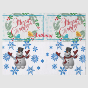 Christmas Tissue Paper, Snowman Tissue Paper