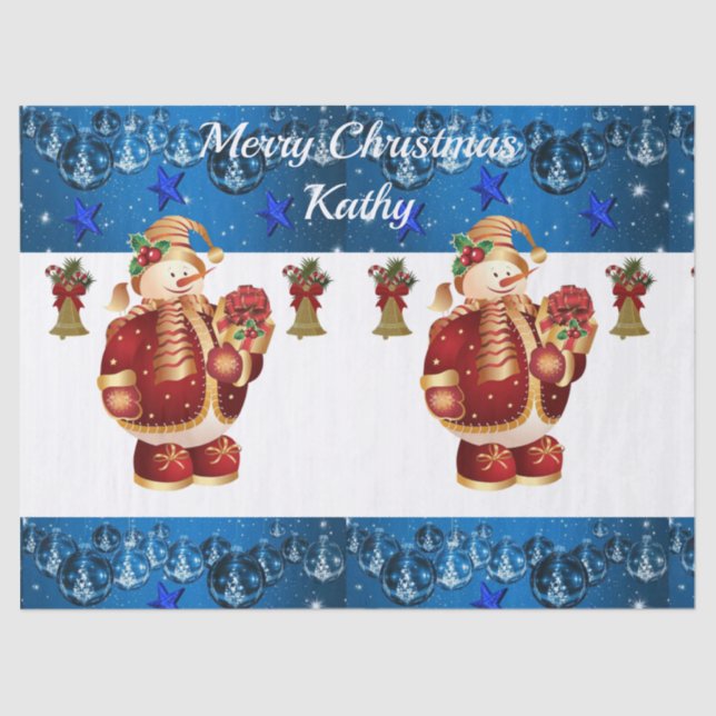 Christmas Tissue Paper, Snowman Tissue Paper (Front)