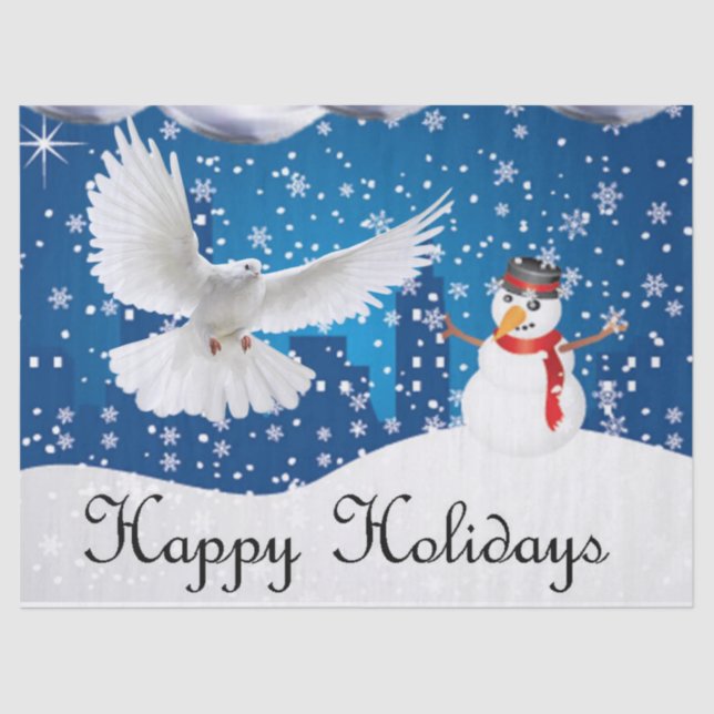 Christmas Tissue Paper, Snowman Tissue Paper (Front)