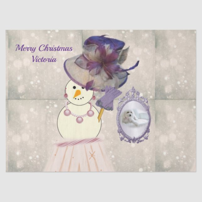 Christmas Tissue Paper, Snowman Tissue Paper (Front)