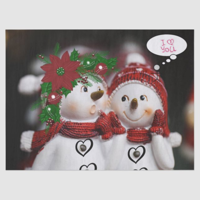 Christmas Tissue Paper, Snowman Tissue Paper (Front)