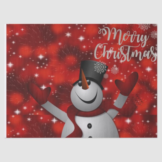 Christmas Tissue Paper, Snowman Tissue Paper (Front)
