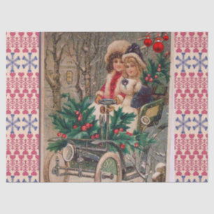 Christmas Tissue Paper, Vintage Christmas Tissue Paper