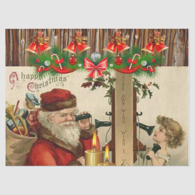 Christmas Tissue Paper, Vintage Christmas Tissue Paper (Front)